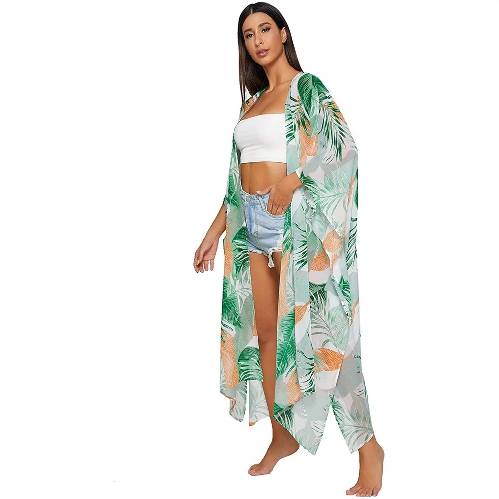 Women's Flowy Kimono Cardigan Open Front